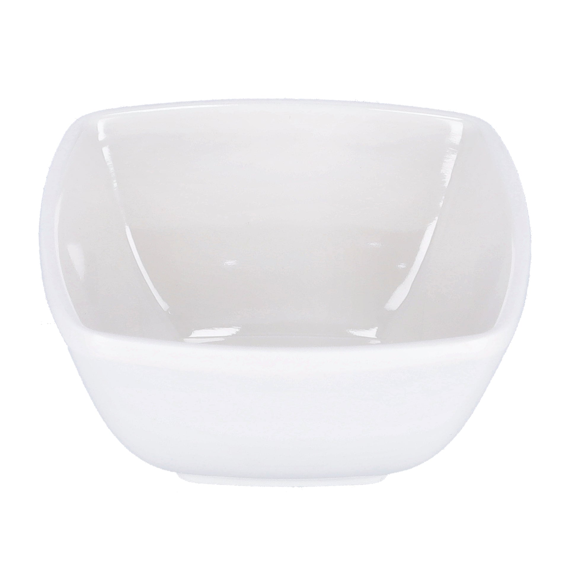 4" Melamine Square Bowl White