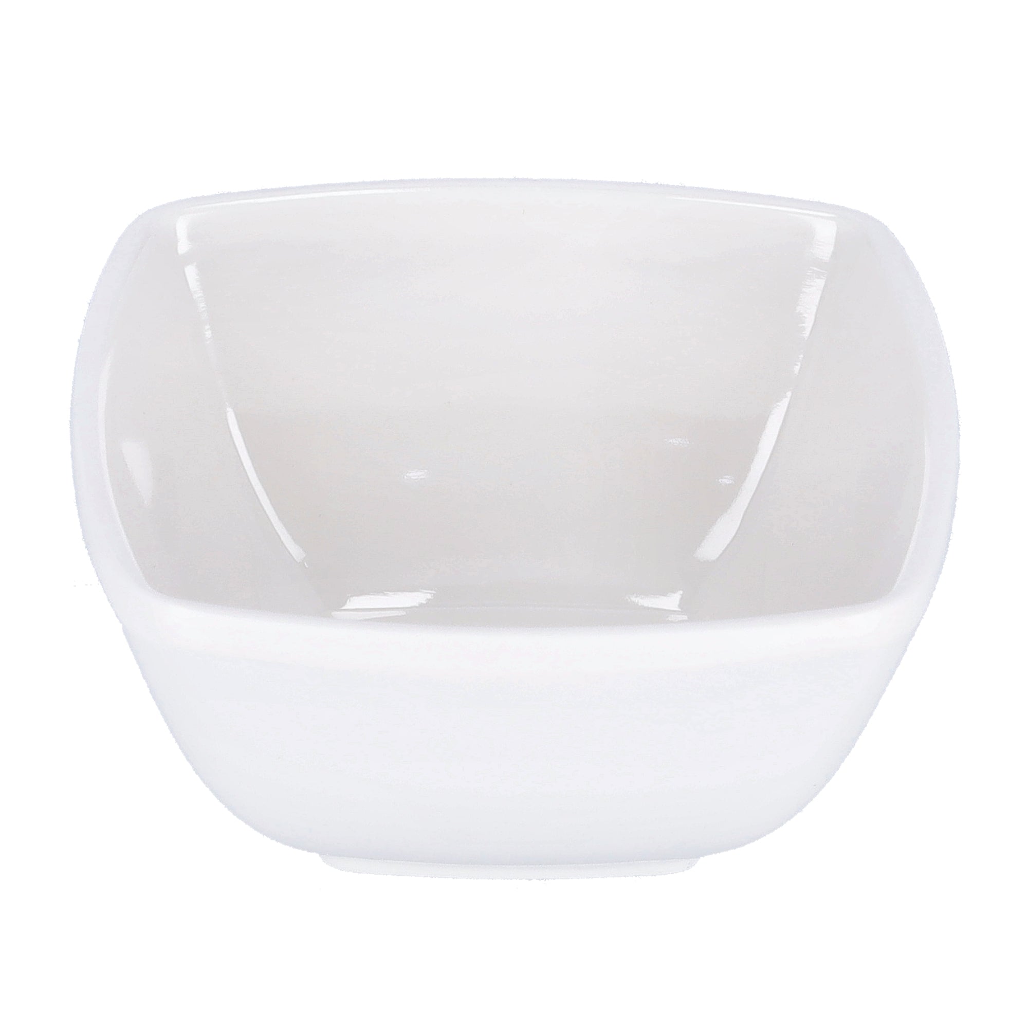 4" Melamine Square Bowl White
