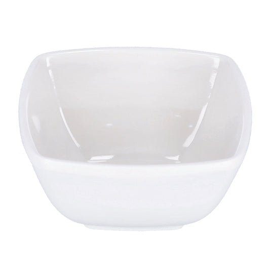 4" Melamine Square Bowl RF9861 | Lightweight, Break-Resistant Serving Bowl | White | 10 x 10 x 5 cm