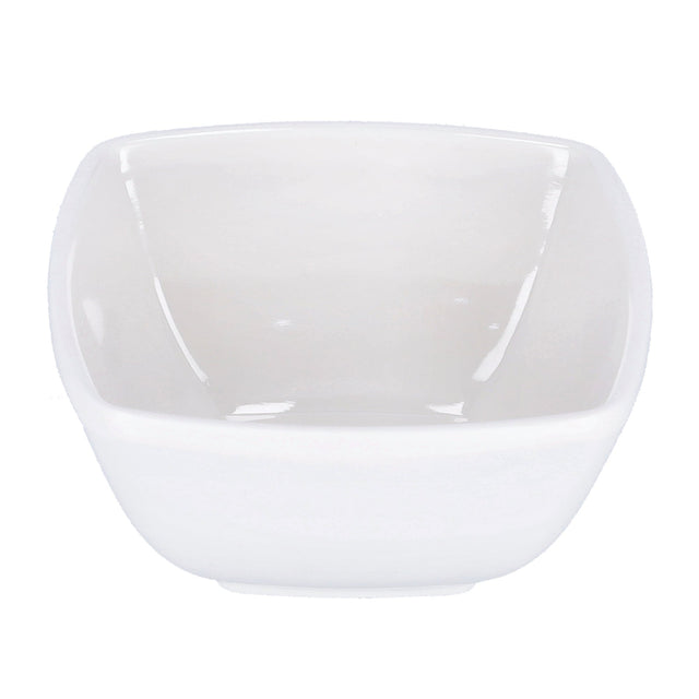 4" Melamine Square Bowl RF9861 | Lightweight, Break-Resistant Serving Bowl | White | 10 x 10 x 5 cm