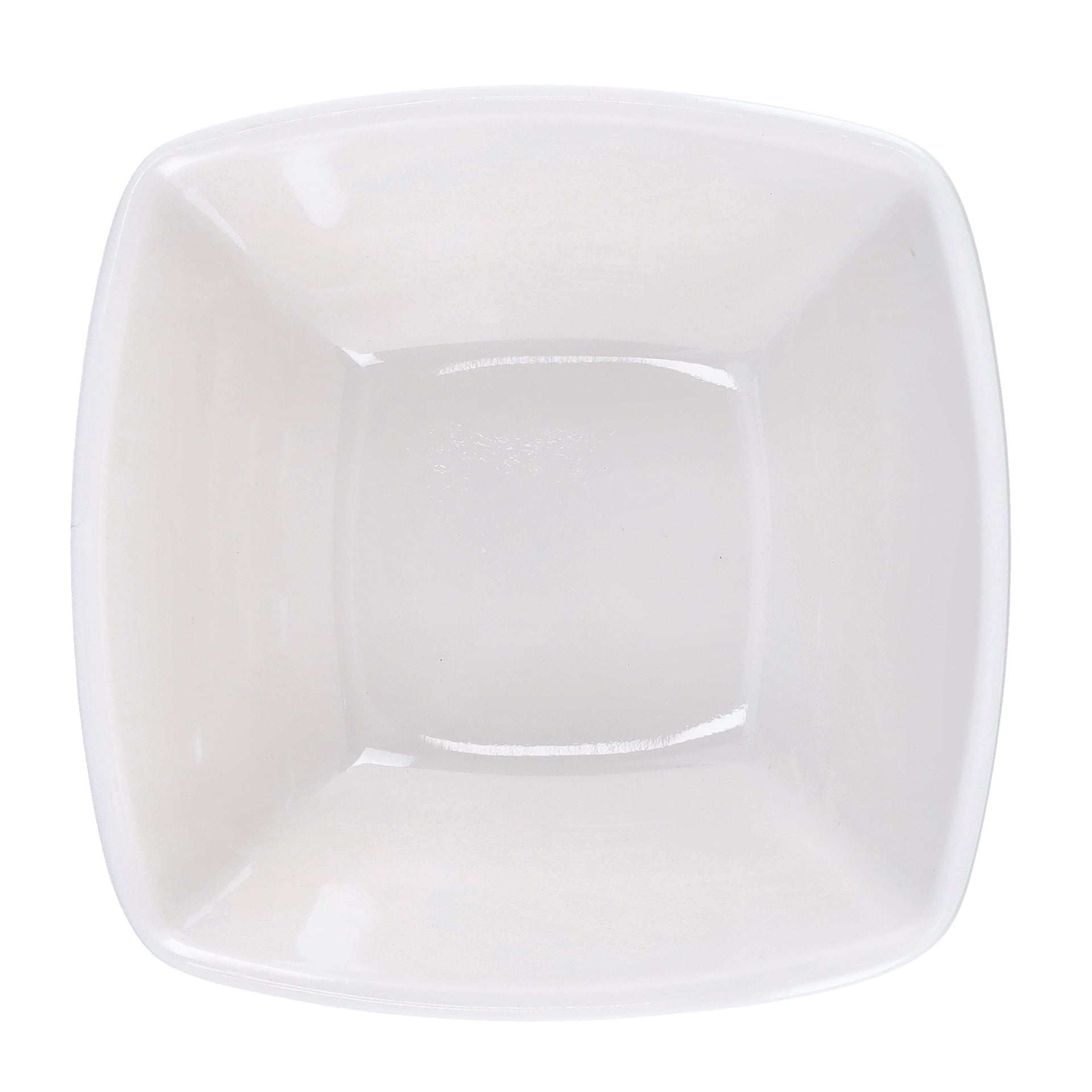 4" Melamine Square Bowl White