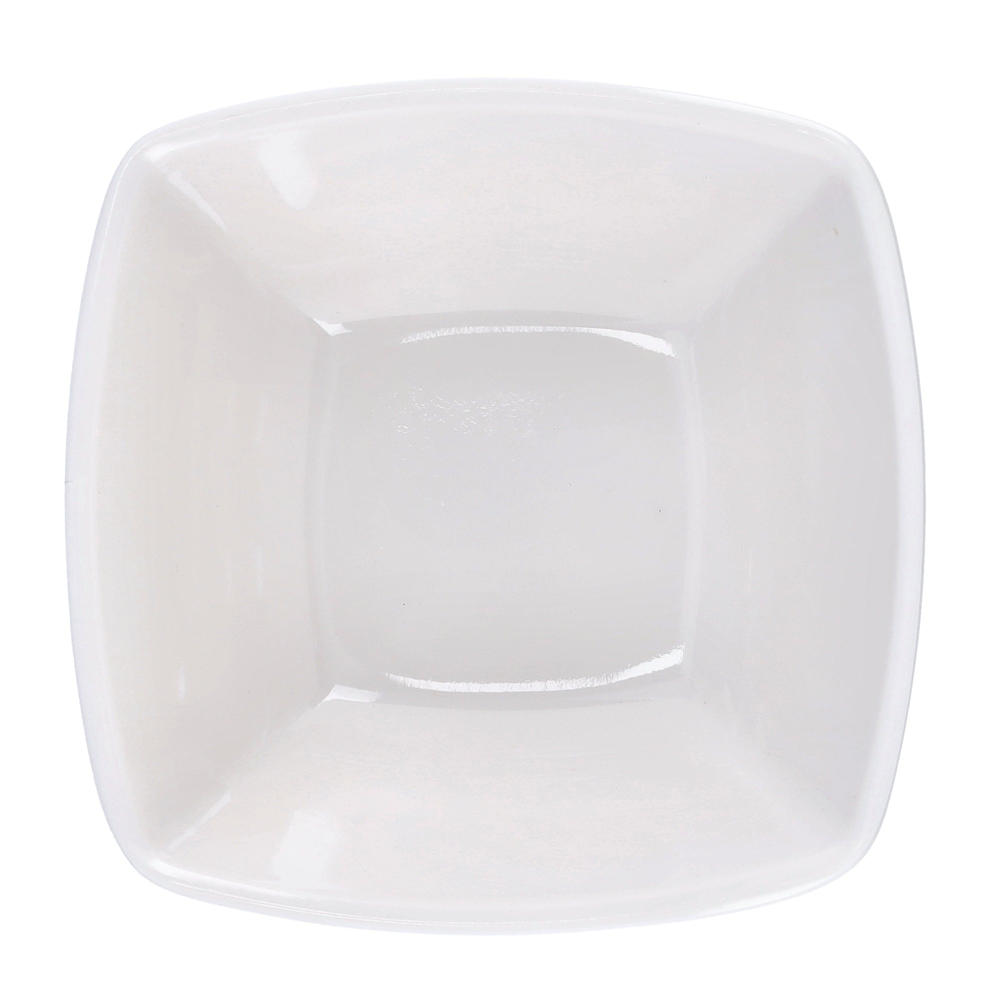 4" Melamine Square Bowl White