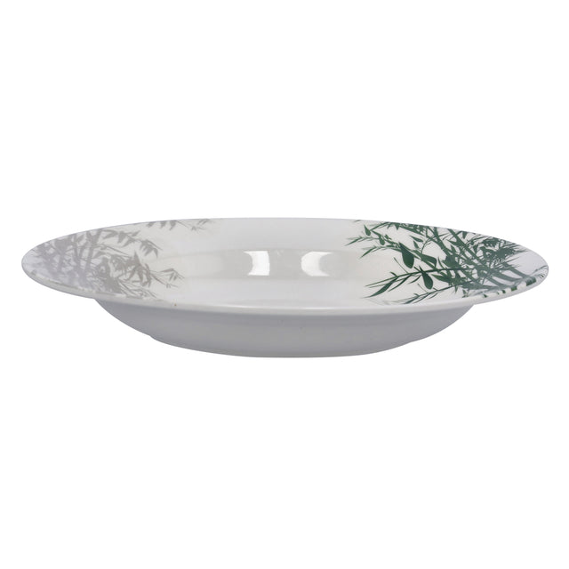 Melamine Soup Plate White/Green/Grey 8inch