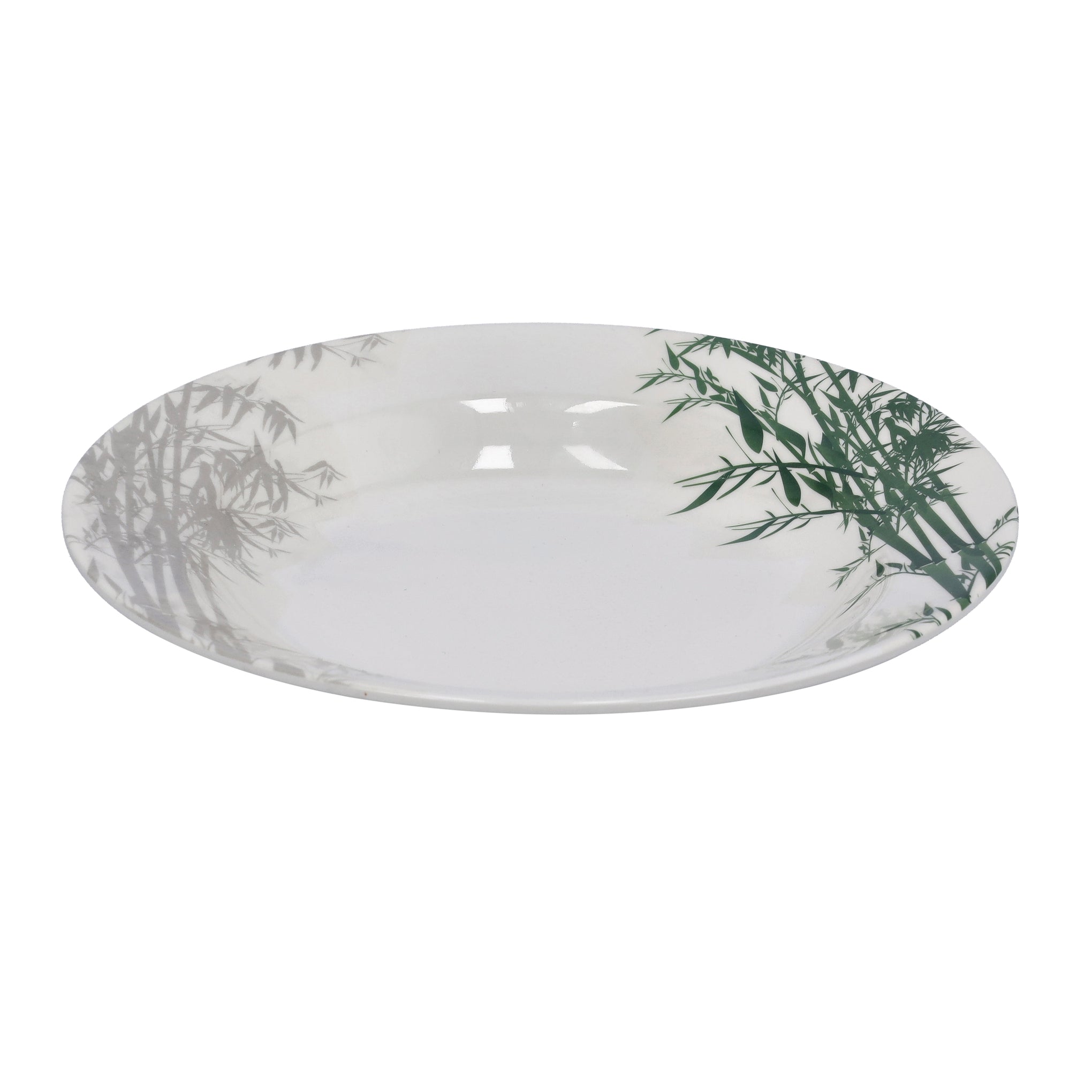 Melamine Soup Plate White/Green/Grey 8inch