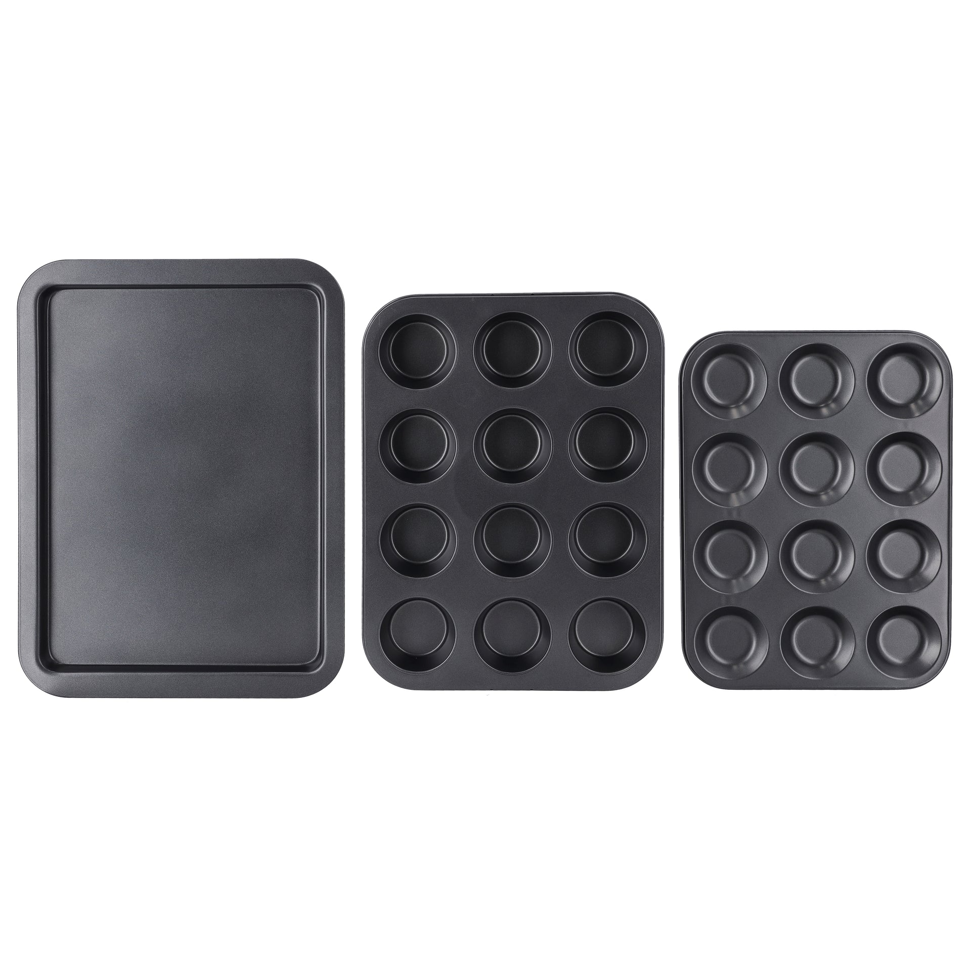 3-Piece Baking Set Black 38.3cm