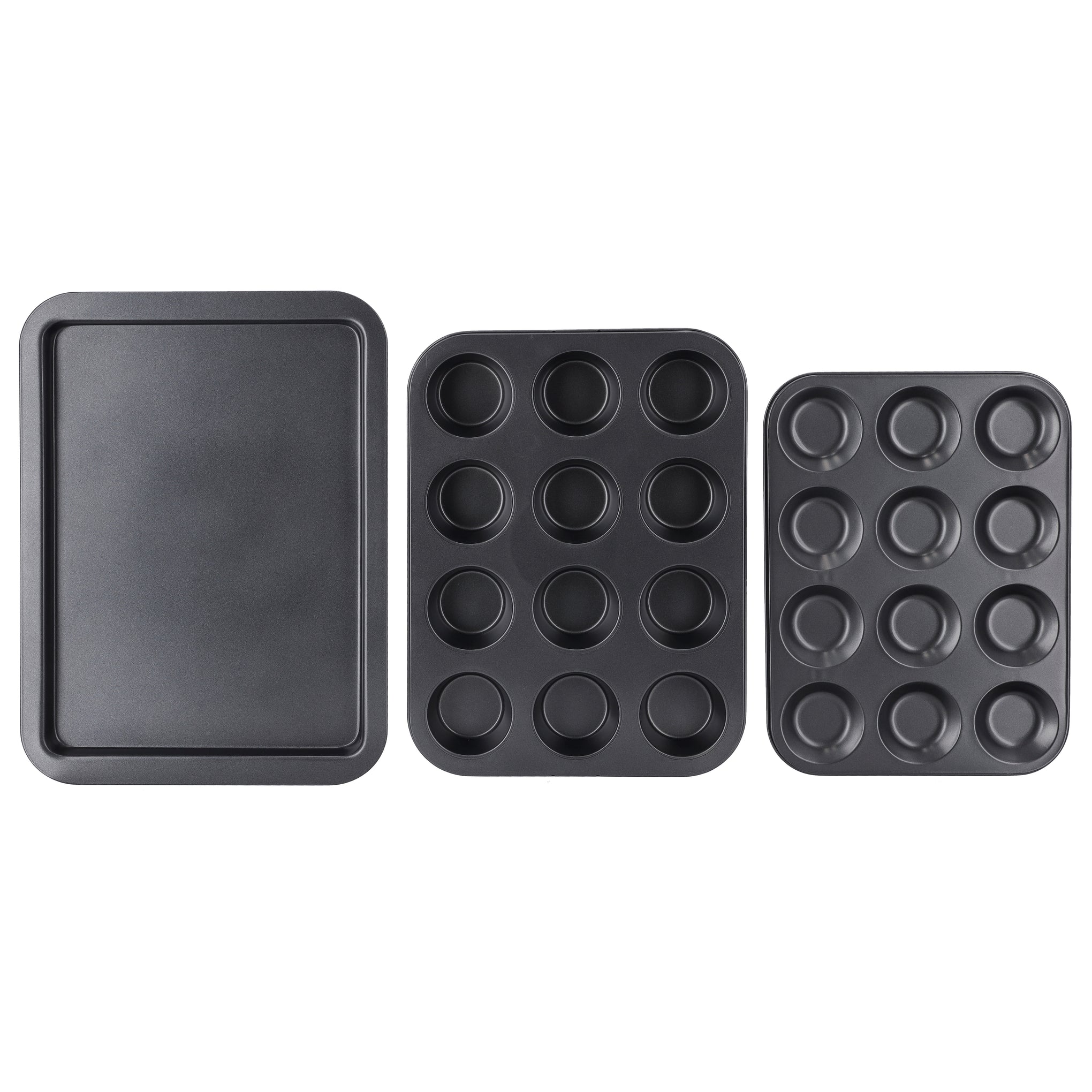 3-Piece Baking Set Black 38.3cm