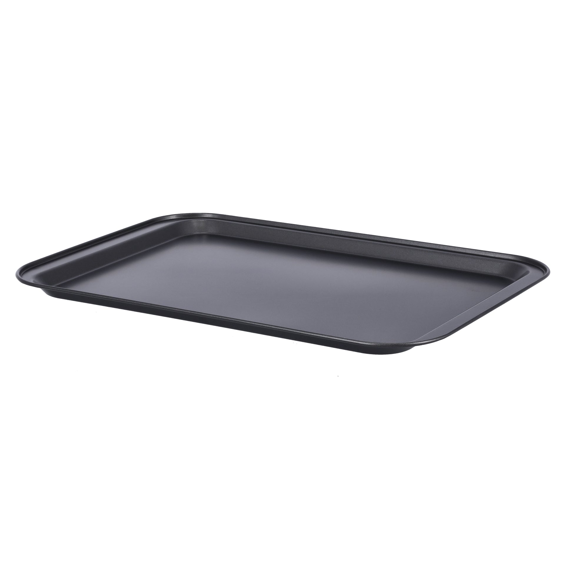 3-Piece Baking Set Cookie Sheet 1Pc Size: 37X25.5X1.6 Cm, Thickness: 0.4 Mm 12 Cups Muffin Pan 1Pc Size: 35X26.5X3 Cm, Thickness: 0.4 Mm Roaster Pan 1Pc Size: 34.5X24X4.5 Cm, Thickness: 0.5 Mm Black 37cm