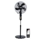 Geepas 16 Inch Stand Fan with Remote Control- GF21112NV| Pedestal Fan with Adjustable Height and 5 Blade for Strong Wind| Automatic Wide Angle Rotation with 3-Speed Levels| High Performance 65W Motor for High Speed Wind| 2 Years Warranty| Black 