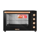 Geepas 100 L Multifunctional Oven- GO34059| 2800 W, With Rotisserie, Convection Functions and Inner Lamp| Easy to Use Control Knobs, 7 Stages Heating Selector, Adjustable Temperature| Perfect for Baking, Roasting, Cooking Meat, Vegetables, Cakes, Etc.| Bl