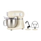 Geepas GSM43013 3 In 1 Mixer Cum Blender 600w - 7 Level Speed, 5 Litre Stainless Steel Bowl, Splash Guard |Convenient Design with Wisk, Dough Hook & Beater | Splash Guard with Perfect Pouring Spot | 2 Years Warranty