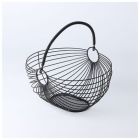 Fruit Basket, Hammock Design Fruit Bowl, RF11132 | Fruit Bowl for Kitchen Counter | Metal Wire Countertop Fruit Holder | Black Modern Home Storage Decor Stand