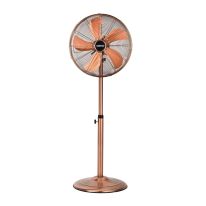 Geepas 16" Metal Stand Fan- GF9611/ Pedestal Fans with Adjustable Pitch Angle and 5 Aluminum Blade for Strong Wind, 3-Speed Levels/ High Performance 50W Motor, Ideal for Home, Office, Garage, Apartment/ 2 Years Warranty, Copper