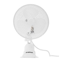 Geepas 8" Table/Clip Fan- GF9626NV| 2 IN 1, Desk Fan and Clip Fan, High Performance Table Fan with 2-Speed Controls| Automatic Oscillation and Efficient Cooling| High Performance 35W Motor for High Speed Wind| 2 Years Warranty, White 