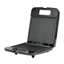 Geepas 1400 W 4-Slice Grill Maker- GGT671N/ Non-Stick Plates for Easy Release and Quick Cleanup/ Cool Touch Handle, Overheat Protection, Perfect for Grilled Sandwiches, Fit Any Type or Size of Food, Meat, Snack/ Black, 2 Years Warranty