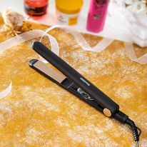 Geepas Ceramic Hair Straighteners | Easy Pro-Slim Hair Straightener | 15 Seconds Heat Up Time Max Temperature 230°C | LED Indicator, 360° Swivel Cord & Lockable Handle |45W | 2-Year Warranty