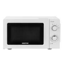 Geepas GMO1899 20L Microwave Oven - 1100W Solo Microwave Oven with 5 Power Levels - Reheating, Defrost & 30 Minute Timer Function - 2 Rotary Dials - Oven for Standard Size of Dinner Plate - 2 Year Warranty