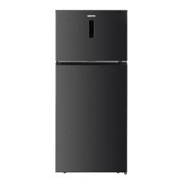 Geepas 527 liter Top Mount No-Frost Refrigerator- GRF6035SXHN/ with Twist Ice Cube Maker, Inverter Compressor, Digital Temperature Control/ Large Space with Smart Cooling/ Black