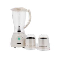 Geeepas 400W 3 in 1 Multifunctional Blender - Stainless Steel Blades, 4 Speed with Pulse | 1.5L Jar, Over Heat Protection | Coffee Grinder & Smoothie Maker