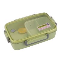 Royalford 950 ML Lunch Box with Cutlery- RF11125| Rectangular Box with Transparent Lid and Compartments| Plastic Tiffin for Kids and Adults for Schools and Offices