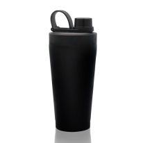 Royalford 500ML Shaker Bottle- RF11141| Double Wall Stainless Steel Shaker with PP Lid| Keeps Your Drinks Hot or Cold for Long Hours| Leak-Proof and Portable Design| Suitable for Indoor and Outdoor Use| Black